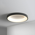 Circular Flush Mount Ceiling Light With Diffuser, 12 Inch Diameter