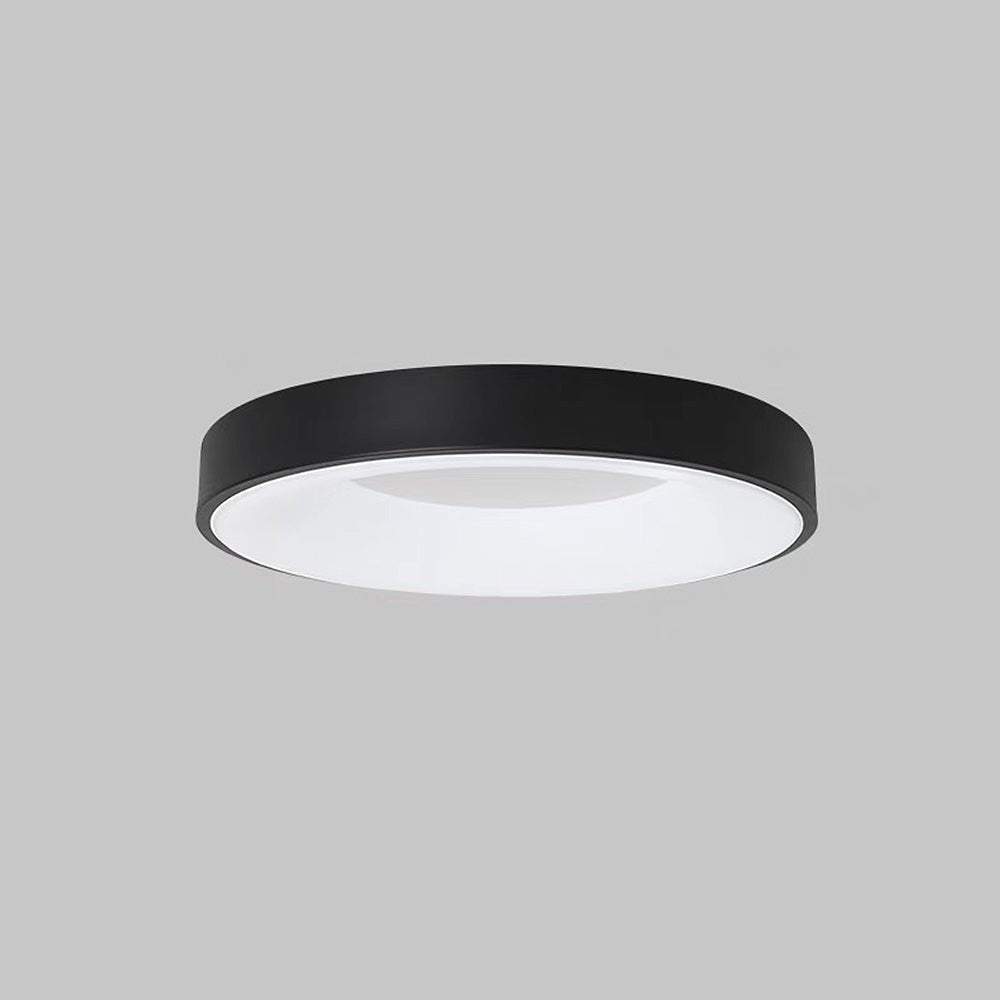 Circular Flush Mount Ceiling Light With Diffuser, 12 Inch Diameter