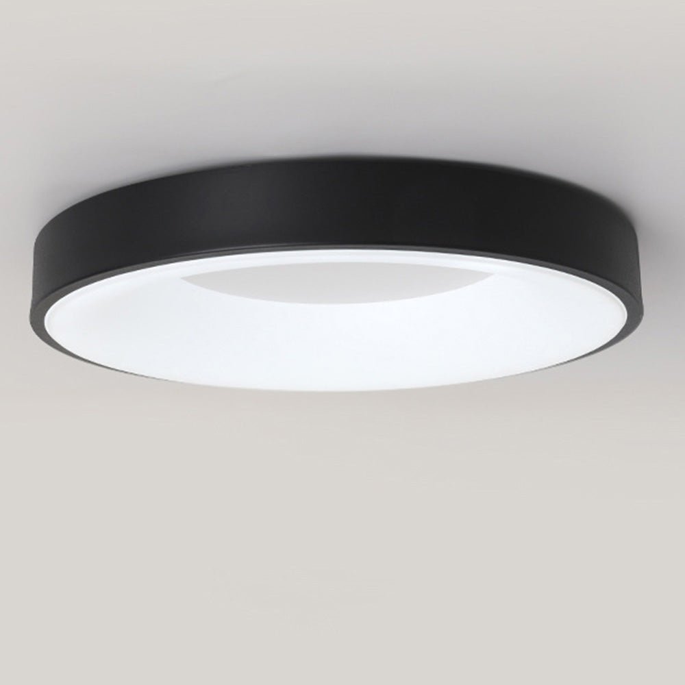 Circular Flush Mount Ceiling Light With Diffuser, 12 Inch Diameter