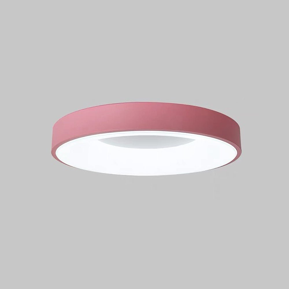 Circular Flush Mount Ceiling Light With Diffuser, 12 Inch Diameter