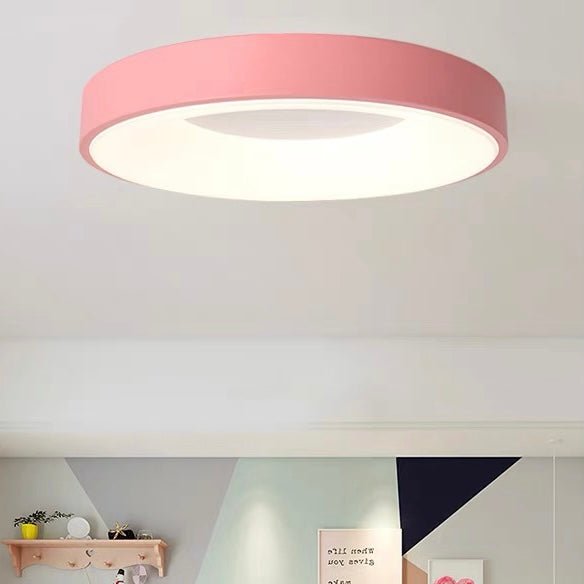 Circular Flush Mount Ceiling Light With Diffuser, 12 Inch Diameter