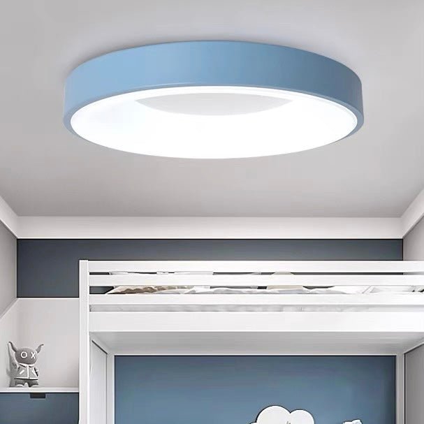 Circular Flush Mount Ceiling Light With Diffuser, 12 Inch Diameter