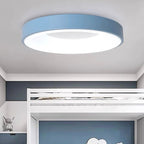 Circular Flush Mount Ceiling Light With Diffuser, 12 Inch Diameter