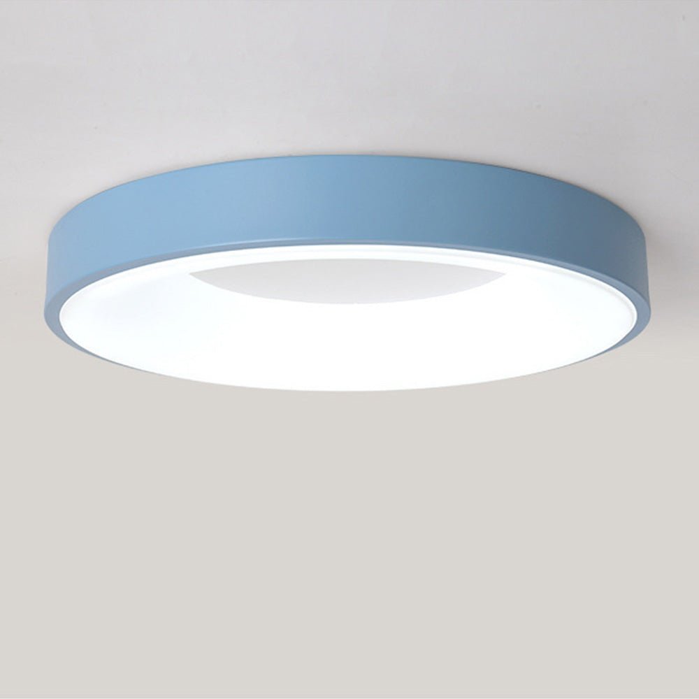 Circular Flush Mount Ceiling Light With Diffuser, 12 Inch Diameter