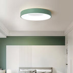 Circular Flush Mount Ceiling Light With Diffuser, 12 Inch Diameter