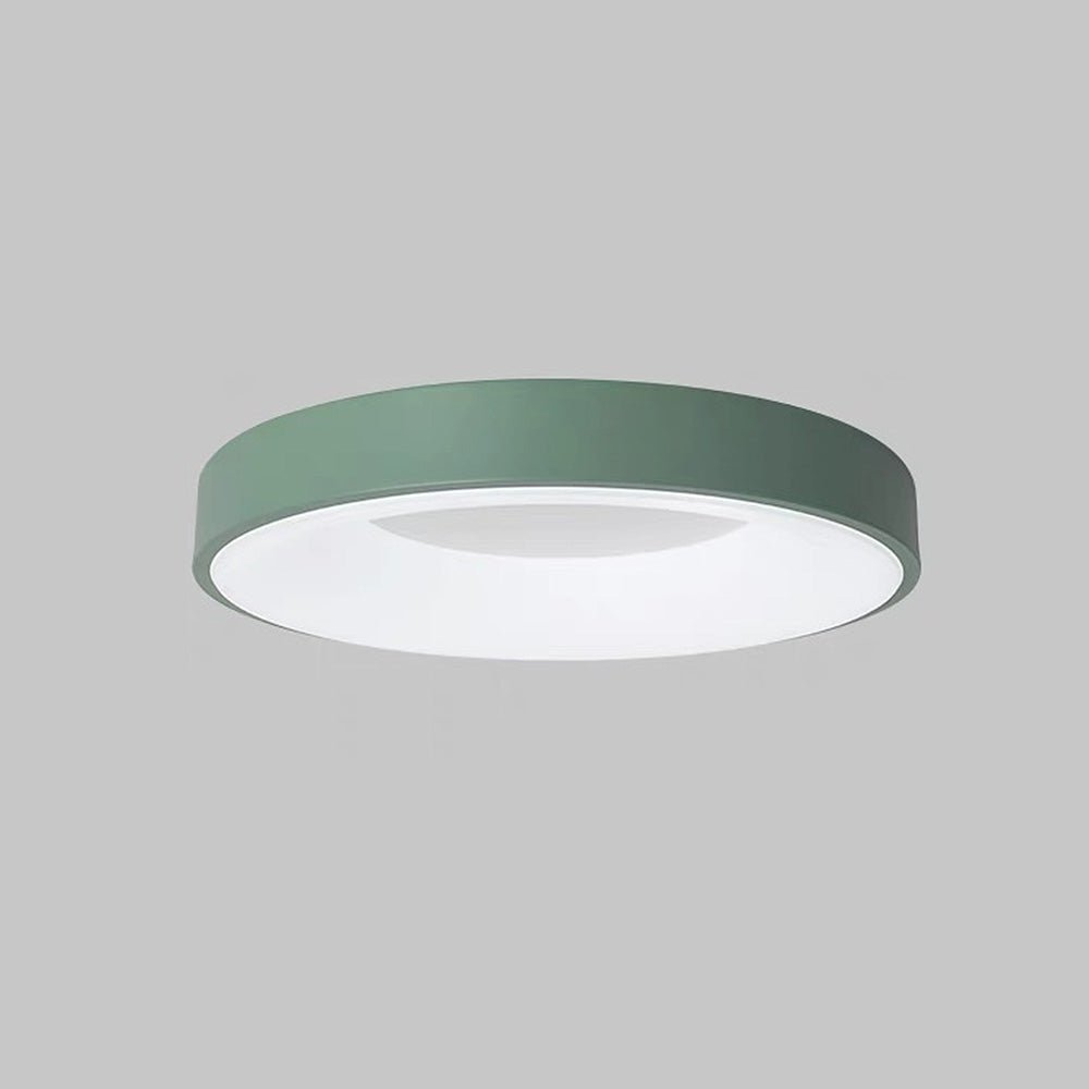 Circular Flush Mount Ceiling Light With Diffuser, 12 Inch Diameter