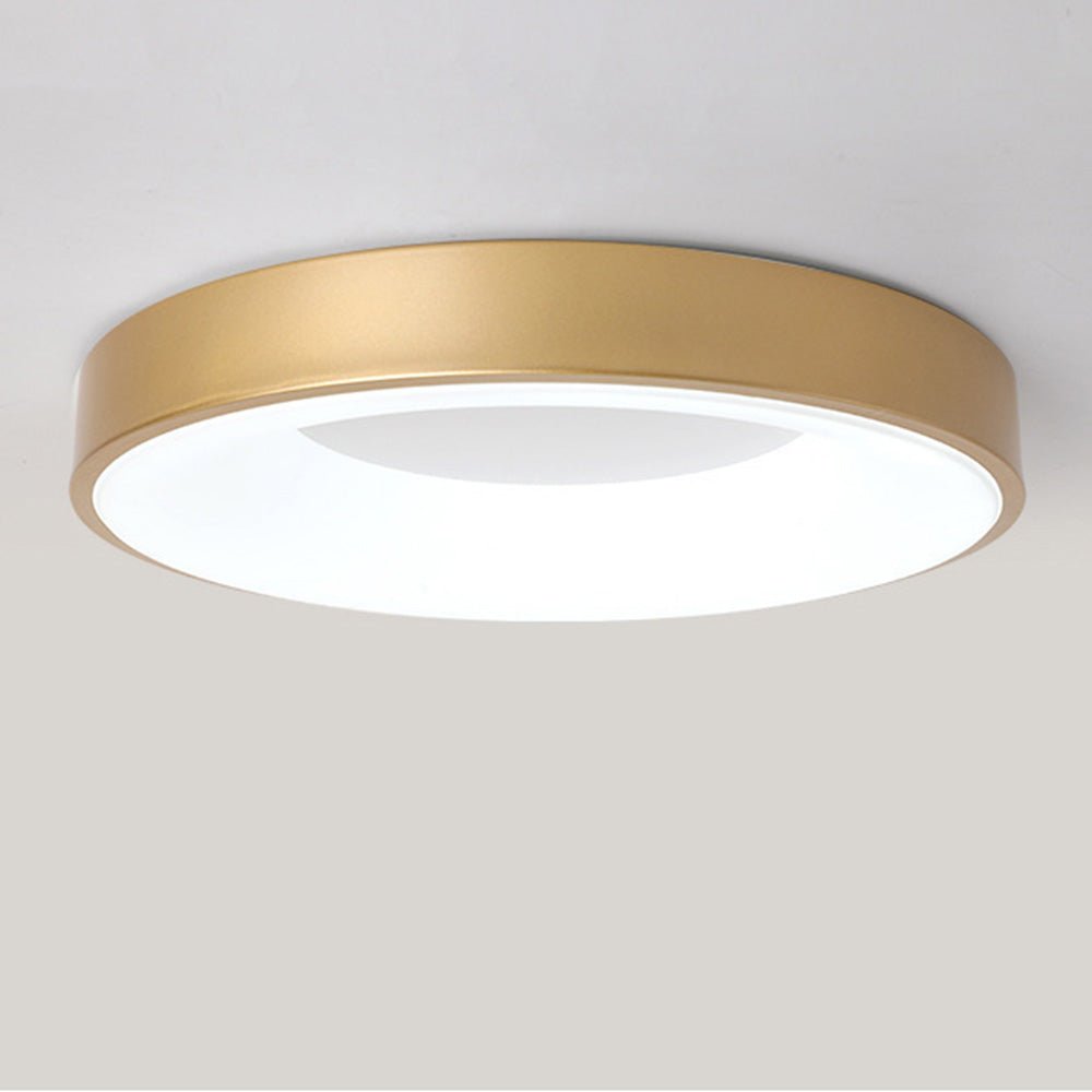 Circular Flush Mount Ceiling Light With Diffuser, 12 Inch Diameter