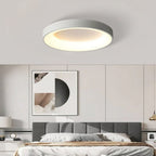 Circular Flush Mount Ceiling Light With Diffuser, 12 Inch Diameter