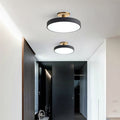 Metal Frame Round Ceiling Light, 12-Inch Diameter Flush Mount