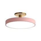 Metal Frame Round Ceiling Light, 12-Inch Diameter Flush Mount