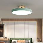 Metal Frame Round Ceiling Light, 12-Inch Diameter Flush Mount