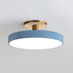 Metal Frame Round Ceiling Light, 12-Inch Diameter Flush Mount