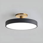 Metal Frame Round Ceiling Light, 12-Inch Diameter Flush Mount
