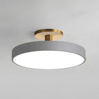 Metal Frame Round Ceiling Light, 12-Inch Diameter Flush Mount