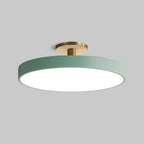 Metal Frame Round Ceiling Light, 12-Inch Diameter Flush Mount