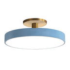 Metal Frame Round Ceiling Light, 12-Inch Diameter Flush Mount