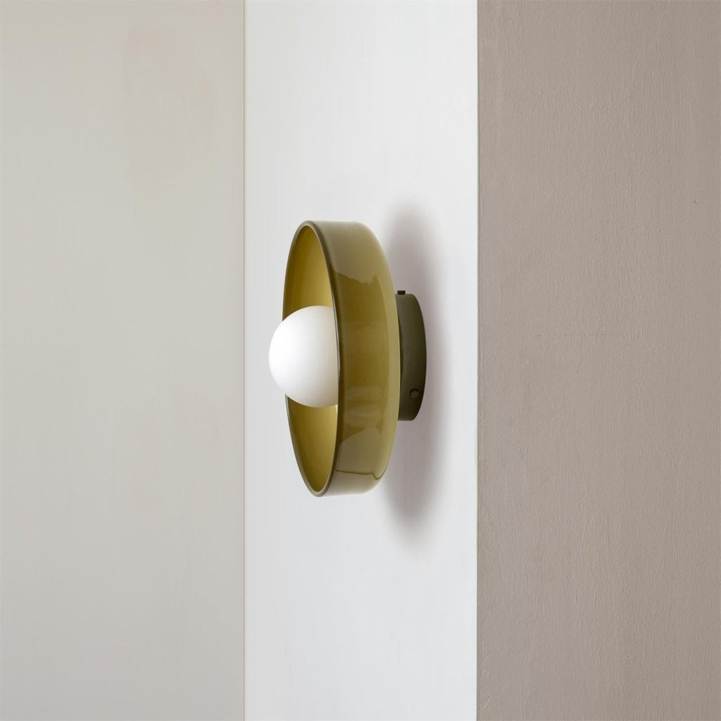 12-Inch Circular Ceiling Light With Translucent Shade Flush Mount