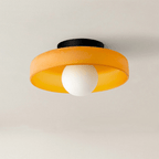 12-Inch Circular Ceiling Light With Translucent Shade Flush Mount