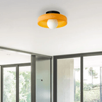 12-Inch Circular Ceiling Light With Translucent Shade Flush Mount