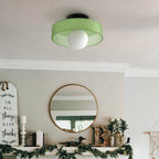 12-Inch Circular Ceiling Light With Translucent Shade Flush Mount