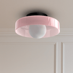 12-Inch Circular Ceiling Light With Translucent Shade Flush Mount