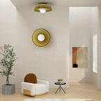 12-Inch Circular Ceiling Light With Translucent Shade Flush Mount