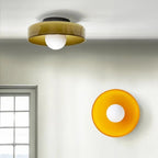 12-Inch Circular Ceiling Light With Translucent Shade Flush Mount