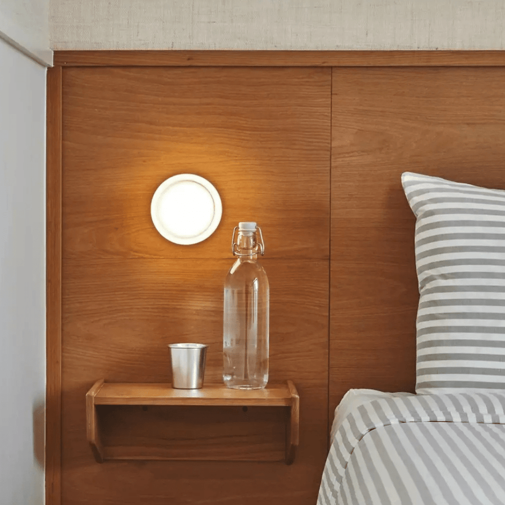 Round Glass Wall Sconce With Aluminum Body And Glass Shade Single Light