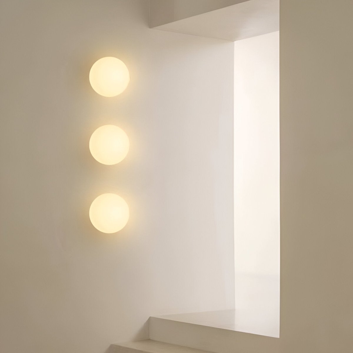 Round Glass LED Wall Sconce Minimalist One Light Fixture For Modern Interiors