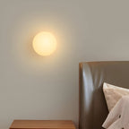 Round Glass LED Wall Sconce Minimalist One Light Fixture For Modern Interiors