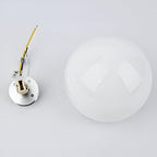 Round Glass LED Wall Sconce Minimalist One Light Fixture For Modern Interiors
