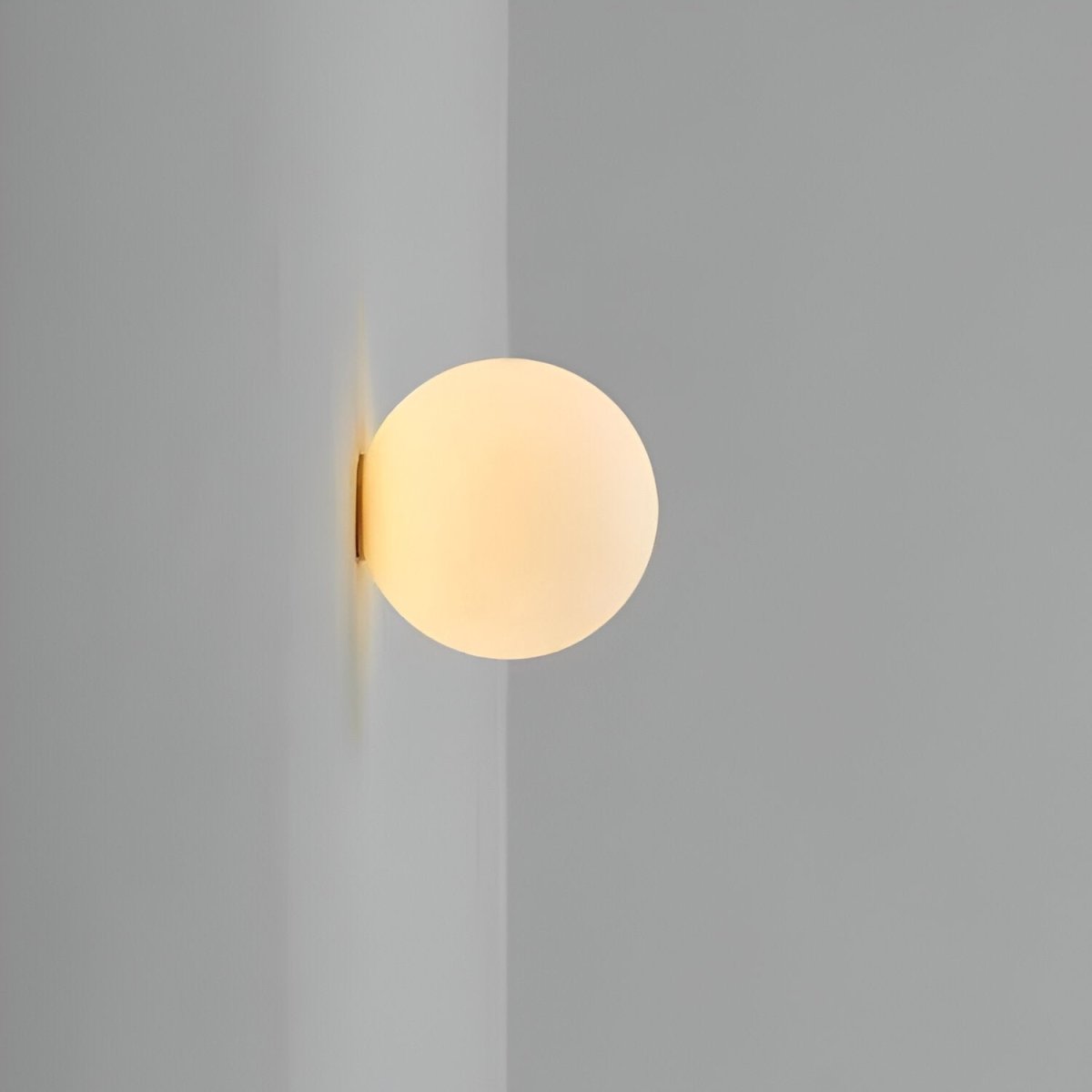 Round Glass LED Wall Sconce Minimalist One Light Fixture For Modern Interiors