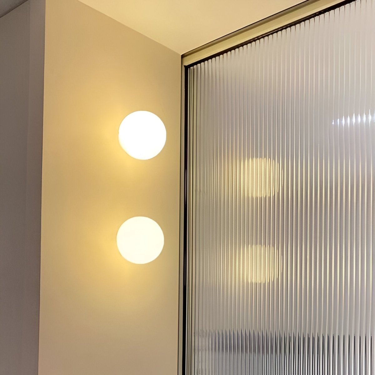 Round Glass LED Wall Sconce Minimalist One Light Fixture For Modern Interiors