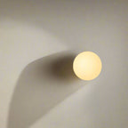 Round Glass LED Wall Sconce Minimalist One Light Fixture For Modern Interiors