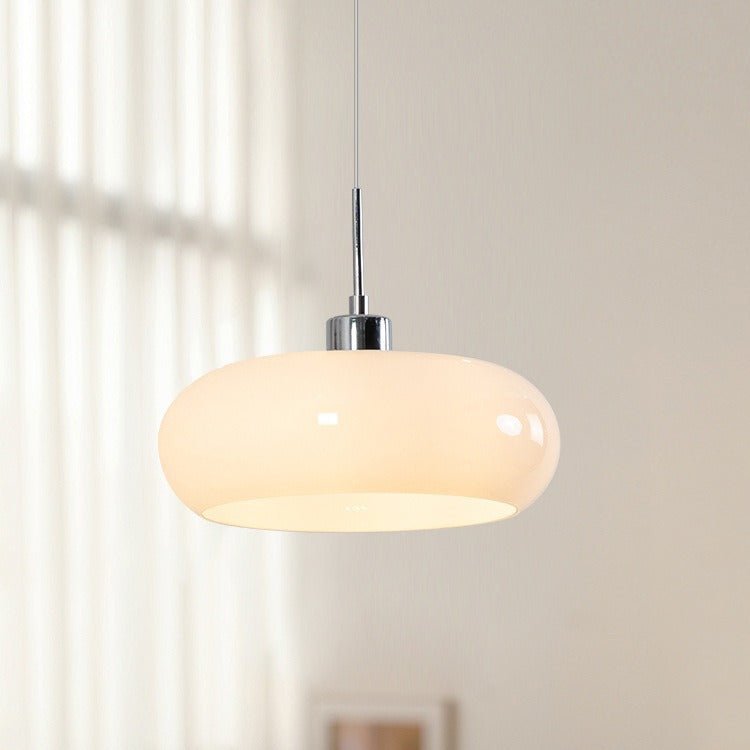 Bauhaus Style Pendant Light With Round Glass Shade For Modern Interiors