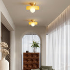 12-Inch Glass Shade Round Ceiling Light Fixture For Direct Mount