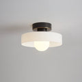 12-Inch Glass Shade Round Ceiling Light Fixture For Direct Mount