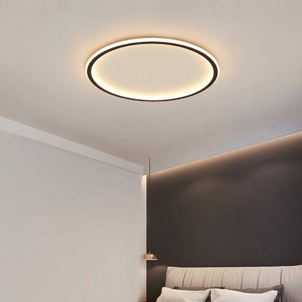 Circular Ceiling LED Fixture With Diffuser Ring 12 Inch Diameter