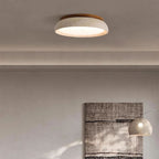 12 Inch Round Ceiling Light With Stone Frame For Indoor Spaces