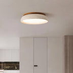 12 Inch Round Ceiling Light With Stone Frame For Indoor Spaces