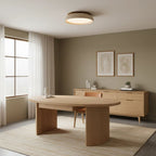 12 Inch Round Ceiling Light With Stone Frame For Indoor Spaces