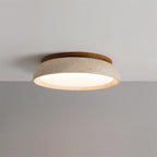 12 Inch Round Ceiling Light With Stone Frame For Indoor Spaces