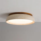 12 Inch Round Ceiling Light With Stone Frame For Indoor Spaces