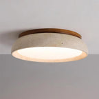 12 Inch Round Ceiling Light With Stone Frame For Indoor Spaces