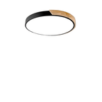 12-Inch Round LED Ceiling Light With Wood Accent Flush Mount