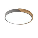12-Inch Round LED Ceiling Light With Wood Accent Flush Mount