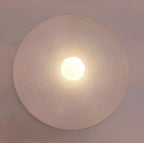 LED Round Wall Sconce Vintage Resin Look 1-Light Fixture