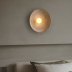 LED Round Wall Sconce Vintage Resin Look 1-Light Fixture