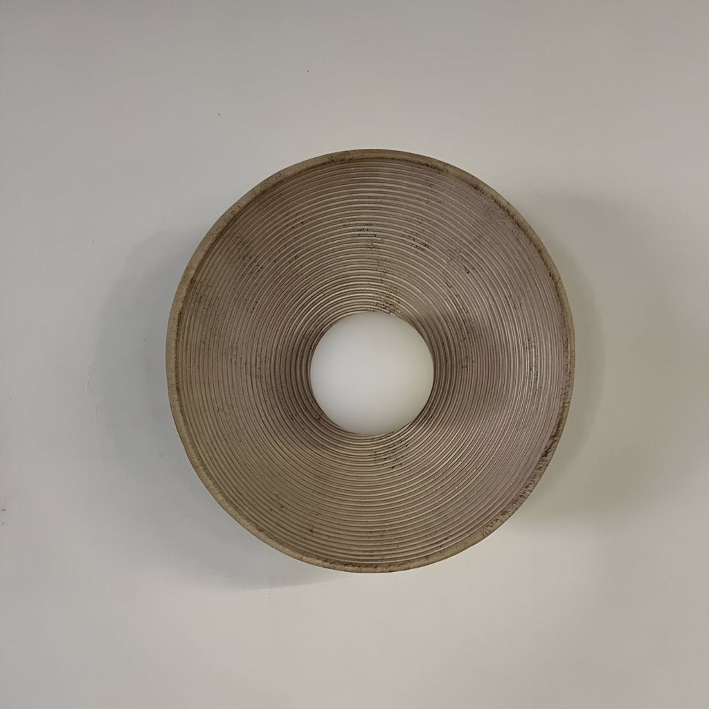 LED Round Wall Sconce Vintage Resin Look 1-Light Fixture