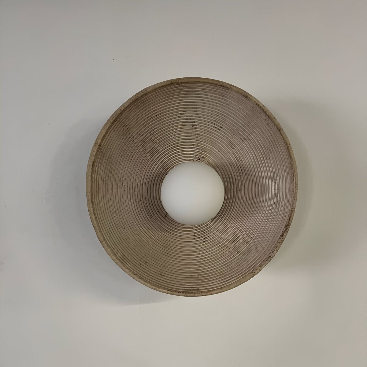 LED Round Wall Sconce Vintage Resin Look 1-Light Fixture